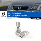 0 Luci Cortesia LED per Citroën C2 2003 - 2009: W5W X-Tee W5W (T10) LED X-Tee (Coppia)