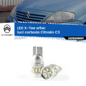 0 Luci Cortesia LED per Citroën C3 2002 - 2009: W5W X-Tee W5W (T10) LED X-Tee (Coppia)