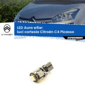 0 Luci Cortesia LED per Citroën C4 Picasso  2006 - 2013: Aura w5w W5W: lampadina LED Aura 6000k