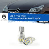 0 Luci Cortesia LED per Citroën C5 My04 2004 - 2008: W5W X-Tee W5W (T10) LED X-Tee (Coppia)