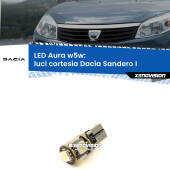 0 Luci Cortesia LED per Dacia Sandero I 2008 - 2012: Aura w5w W5W: lampadina LED Aura 6000k