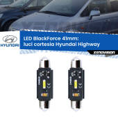 0 Luci Cortesia LED per Hyundai Highway posteriori: C5W BlackForce 41mm (Coppia) C5W 41mm: LED Blackforce 6000k (Coppia)