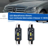 0 Luci Cortesia LED per Mercedes Classe-C W204 posteriori: C5W BlackForce 41mm (Coppia) C5W 41mm: LED Blackforce 6000k (Coppia)