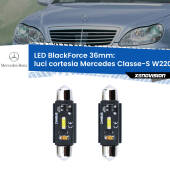 0 Luci Cortesia LED per Mercedes Classe-S W220 1998 - 2005: C5W BlackForce 36mm (Coppia) C5W 36mm: LED Blackforce 6000k (Coppia)