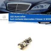 0 Luci Cortesia LED per Mercedes Classe-S W221 2005 - 2013: Aura w5w W5W: lampadina LED Aura 6000k