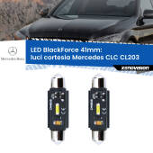 0 Luci Cortesia LED per Mercedes CLC CL203 posteriori: C5W BlackForce 41mm (Coppia) C5W 41mm: LED Blackforce 6000k (Coppia)