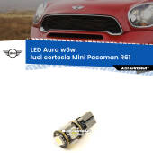 0 Luci Cortesia LED per Mini Paceman R61 2012 - 2016: Aura w5w W5W: lampadina LED Aura 6000k