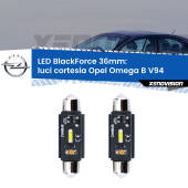 0 Luci Cortesia LED per Opel Omega B V94 posteriori: C5W BlackForce 36mm (Coppia) C5W 36mm: LED Blackforce 6000k (Coppia)