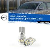 0 Luci Cortesia LED per Opel Vectra C Z02 2002 - 2010: W5W X-Tee W5W (T10) LED X-Tee (Coppia)