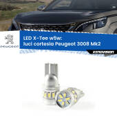 0 Luci Cortesia LED per Peugeot 3008 Mk2 anteriori: W5W X-Tee W5W (T10) LED X-Tee (Coppia)