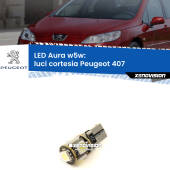 0 Luci Cortesia LED per Peugeot 407 2004 - 2011: Aura w5w W5W: lampadina LED Aura 6000k