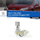 0 Luci Cortesia LED per Peugeot 407 2004 - 2011: W5W X-Tee W5W (T10) LED X-Tee (Coppia)
