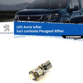 0 Luci Cortesia LED per Peugeot Rifter 2018 in poi: Aura w5w W5W: lampadina LED Aura 6000k