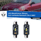 0 Luci Cortesia LED per Renault Clio II Mk2 1998 - 2004: C5W BlackForce 36mm (Coppia) C5W 36mm: LED Blackforce 6000k (Coppia)