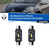 0 Luci Cortesia LED per Renault Clio III  2005 - 2011: C5W BlackForce 36mm (Coppia) C5W 36mm: LED Blackforce 6000k (Coppia)