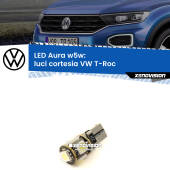 0 Luci Cortesia LED per VW T-Roc 2017 in poi: Aura w5w W5W: lampadina LED Aura 6000k
