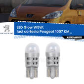 0 Luci Cortesia LED Peugeot 1007 KM_ 2005 - 2009: W5W Glow a Luce Calda W5W: LED Glow Bianco Caldo (Coppia)