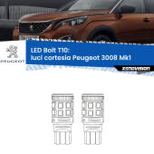 0 Luci Cortesia LED Peugeot 3008 Mk1 2008 - 2015: T10 Bolt T10: LED Bolt 6000k (Coppia)