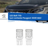 0 Luci Cortesia LED Peugeot 3008 Mk2 posteriori: T10 Bolt T10: LED Bolt 6000k (Coppia)