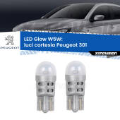 0 Luci Cortesia LED Peugeot 301 2012 - 2017: W5W Glow a Luce Calda W5W: LED Glow Bianco Caldo (Coppia)