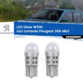 0 Luci Cortesia LED Peugeot 306 Mk2 1997 - 1999: W5W Glow a Luce Calda W5W: LED Glow Bianco Caldo (Coppia)