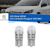 0 Luci Cortesia LED Peugeot 308 Mk2 2013 - 2019: W5W Glow a Luce Calda W5W: LED Glow Bianco Caldo (Coppia)