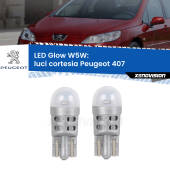 0 Luci Cortesia LED Peugeot 407 2004 - 2011: W5W Glow a Luce Calda W5W: LED Glow Bianco Caldo (Coppia)