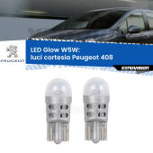 0 Luci Cortesia LED Peugeot 408 2010 in poi: W5W Glow a Luce Calda W5W: LED Glow Bianco Caldo (Coppia)