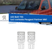 0 Luci Cortesia LED Peugeot Partner Mk1 1996 - 2007: T10 Bolt T10: LED Bolt 6000k (Coppia)
