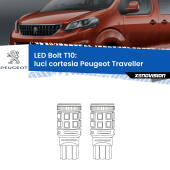 0 Luci Cortesia LED Peugeot Traveller 2016 in poi: T10 Bolt T10: LED Bolt 6000k (Coppia)