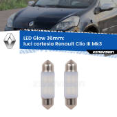 0 Luci Cortesia LED Renault Clio III  2005 - 2011: C5W Glow a Luce Calda (Coppia) C5W: LED Glow Bianco Caldo 36mm (Coppia)
