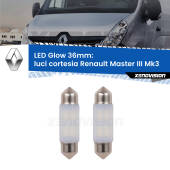 0 Luci Cortesia LED Renault Master III Mk3 anteriori: C5W Glow a Luce Calda (Coppia) C5W: LED Glow Bianco Caldo 36mm (Coppia)