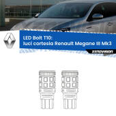 0 Luci Cortesia LED Renault Megane III Mk3 2008 - 2015: T10 Bolt T10: LED Bolt 6000k (Coppia)