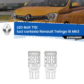 0 Luci Cortesia LED Renault Twingo III Mk3 2014 - 2021: T10 Bolt T10: LED Bolt 6000k (Coppia)