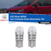 0 Luci Cortesia LED Seat Alhambra 7M posteriori: W5W Glow a Luce Calda W5W: LED Glow Bianco Caldo (Coppia)
