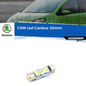 0 Luci Cortesia LED c5w 41mm Skoda Citigo senza tettuccio (Coppia) C5W C10W Led Canbus 41mm a 3 Ultra Led Xenovision - Bianco Lunare 6000k (Coppia)