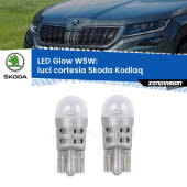 0 Luci Cortesia LED Skoda Kodiaq 2016 in poi: W5W Glow a Luce Calda W5W: LED Glow Bianco Caldo (Coppia)