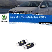 0 Luci Cortesia LED per Skoda Rapid NH3 anteriori: C5W BlackForce 41mm (Coppia) C5W 41mm: LED Blackforce 6000k (Coppia)