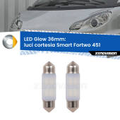 0 Luci Cortesia LED Smart Fortwo 451 2007 - 2014: C5W Glow a Luce Calda (Coppia) C5W: LED Glow Bianco Caldo 36mm (Coppia)