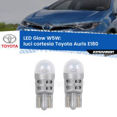 0 Luci Cortesia LED Toyota Auris E180 anteriori: W5W Glow a Luce Calda W5W: LED Glow Bianco Caldo (Coppia)