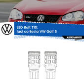 0 Luci Cortesia LED VW Golf 5 2003 - 2009: T10 Bolt T10: LED Bolt 6000k (Coppia)