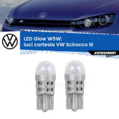 0 Luci Cortesia LED VW Scirocco III 2008 - 2017: W5W Glow a Luce Calda W5W: LED Glow Bianco Caldo (Coppia)