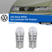 0 Luci Cortesia LED VW Sharan  posteriori: W5W Glow a Luce Calda W5W: LED Glow Bianco Caldo (Coppia)