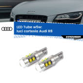 0 Luci Cortesia LED W5W Audi R8 2007 - 2015 W5W Tube W5W: Lampadine LED Tube 6000k (Coppia)