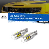 0 Luci Cortesia LED W5W Chevrolet Camaro  2011 - 2015 W5W Tube W5W: Lampadine LED Tube 6000k (Coppia)