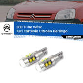 0 Luci Cortesia LED W5W Citroën Berlingo 1996 - 2007 W5W Tube W5W: Lampadine LED Tube 6000k (Coppia)