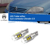 0 Luci Cortesia LED W5W Citroën C3 2002 - 2009 W5W Tube W5W: Lampadine LED Tube 6000k (Coppia)