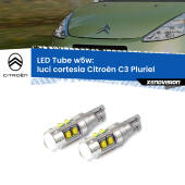 0 Luci Cortesia LED W5W Citroën C3 Pluriel  2003 - 2010 W5W Tube W5W: Lampadine LED Tube 6000k (Coppia)