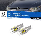 0 Luci Cortesia LED W5W Citroën C4 2004 - 2011 W5W Tube W5W: Lampadine LED Tube 6000k (Coppia)