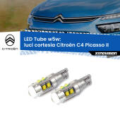 0 Luci Cortesia LED W5W Citroën C4 Picasso II Versione 1 W5W Tube W5W: Lampadine LED Tube 6000k (Coppia)